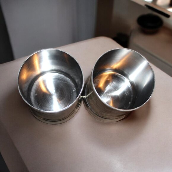 Pier 1 Mother Of Pearl Canister Container Home Decor Set Of 2 - Picture 2 of 4